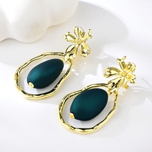 Show details for New Season Gold Plated Dubai Big Stud Earrings with SGS/ISO Certification