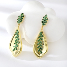 Show details for Featured Green Artificial Crystal Dangle Earrings with Full Guarantee