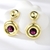 Picture of Impressive Purple Artificial Crystal Dangle Earrings with Low MOQ