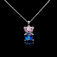 Show details for Trendy Blue Zinc Alloy Pendant Necklace with No-Risk Refund