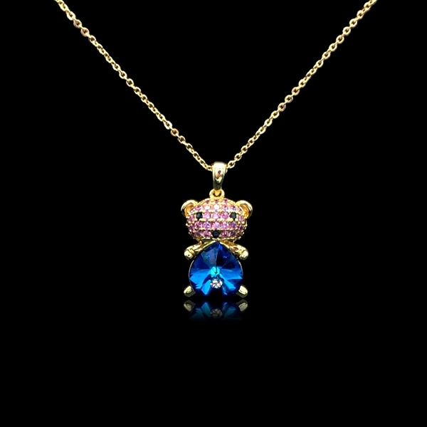 Picture of Inexpensive Gold Plated Blue Pendant Necklace from Reliable Manufacturer