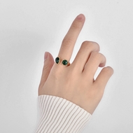 Picture of Eye-Catching Green Gold Plated Adjustable Ring for Ladies