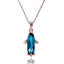 Show details for Best Artificial Crystal Blue Pendant Necklace