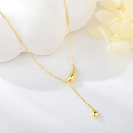 Show details for Delicate Small Copper or Brass Pendant Necklace