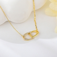 Show details for Shop Gold Plated White Pendant Necklace with Fast Delivery