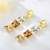 Picture of Low Cost Gold Plated Artificial Crystal Dangle Earrings with Low Cost