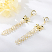 Show details for Hypoallergenic Gold Plated Big Dangle Earrings with Easy Return