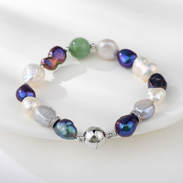 Picture of Pretty fresh water pearl Colorful Fashion Bracelet
