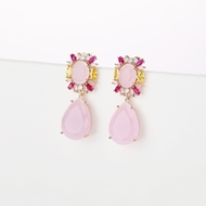 Picture of Featured Pink Big Dangle Earrings with Full Guarantee