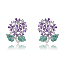 Show details for Copper or Brass Luxury Big Stud Earrings from Certified Factory