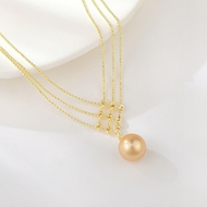 Show details for New Season Gold Plated Copper or Brass Short Statement Necklace with SGS/ISO Certification