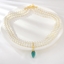 Show details for Copper or Brass Green Short Statement Necklace with Unbeatable Quality