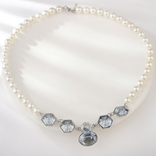 Show details for Classic Platinum Plated Short Statement Necklace with Fast Delivery