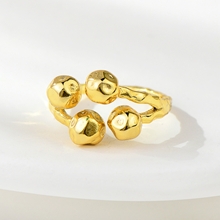 Show details for Designer Gold Plated Dubai Adjustable Ring with No-Risk Return