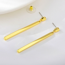 Show details for Trendy Gold Plated Big Dangle Earrings with No-Risk Refund