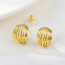 Show details for New Season Gold Plated Dubai Big Stud Earrings with SGS/ISO Certification