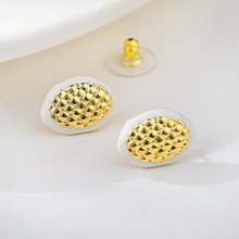 Show details for Trendy Gold Plated Big Big Stud Earrings with No-Risk Refund