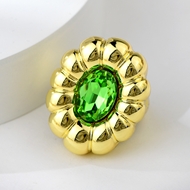 Show details for Hypoallergenic Gold Plated Artificial Crystal Fashion Ring with Easy Return