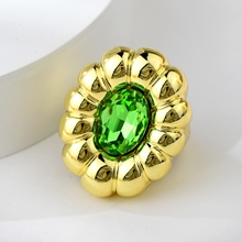 Show details for Hypoallergenic Gold Plated Artificial Crystal Fashion Ring with Easy Return