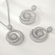 Show details for Good Cubic Zirconia White 2 Piece Jewelry Set
