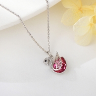 Show details for Sparkly Small Platinum Plated Pendant Necklace