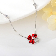 Show details for Love & Heart 925 Sterling Silver Pendant Necklace with Worldwide Shipping