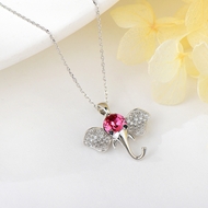 Show details for Featured Purple Swarovski Element Pendant Necklace with Full Guarantee