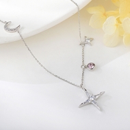 Show details for Star Purple Pendant Necklace with Fast Shipping