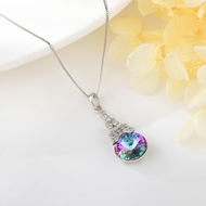Show details for Nice Swarovski Element Platinum Plated Pendant Necklace