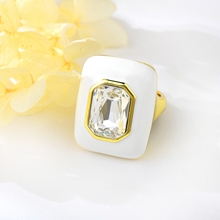 Show details for Low Price Gold Plated Artificial Crystal Ring with Full Guarantee