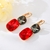 Picture of Zinc Alloy Red Hoop Earrings From Reliable Factory