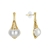 Picture of Gold Plated White Earrings at Super Low Price