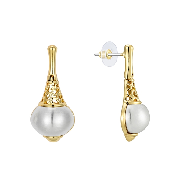 thumbnail image 2 of Tiny Crystal Karaoke Microphone Earrings - Gold Plated Fun Music Jewelry Gift 2 of 12
