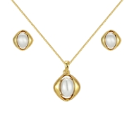 Show details for Charming White Shell 2 Piece Jewelry Set As a Gift