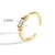 Picture of Low Price Gold Plated White Adjustable Ring for Girlfriend
