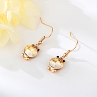 Show details for Animal Swarovski Element Hoop Earrings with 3~7 Day Delivery