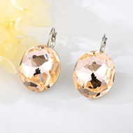 Show details for Fashion Swarovski Element Hoop Earrings Online Only