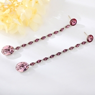 Show details for Top Swarovski Element Platinum Plated Hoop Earrings