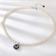 Show details for Great Swarovski Element Zinc Alloy Pendant Necklace