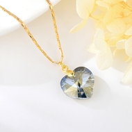 Show details for Trendy Zinc Alloy Love & Heart Pendant Necklace with No-Risk Refund