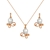 Picture of Fancy Butterfly Rose Gold Plated 2 Piece Jewelry Set