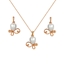 Show details for Fancy Butterfly Rose Gold Plated 2 Piece Jewelry Set