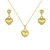 Picture of Filigree Love & Heart Gold Plated 2 Piece Jewelry Set