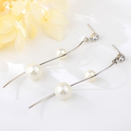 Show details for Copper or Brass White Chandelier Earrings from Certified Factory