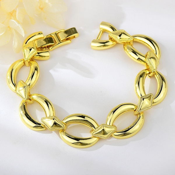 Picture of Bling Dubai Gold Plated Fashion Bracelet