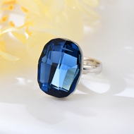 Show details for Cheaper Platinum Plated Dark Blue Fashion Rings