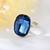 Picture of Cheaper Platinum Plated Dark Blue Fashion Rings