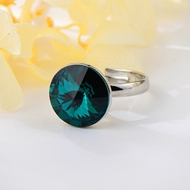 Show details for Need-Now Green Swarovski Element Adjustable Ring from Editor Picks