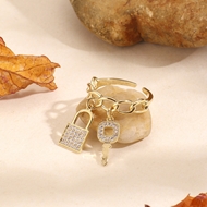 Picture of Charming White Delicate Adjustable Ring As a Gift