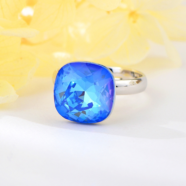 Picture of Hot Selling Blue Geometric Adjustable Ring with No-Risk Refund